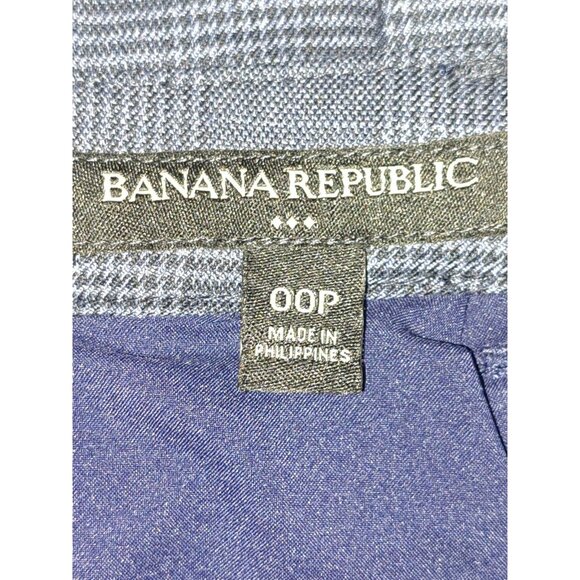 VTG Banana Republic Womens Glen Plaid Skirt & Blazer Set Size 00P Polyester Blen - Picture 5 of 11